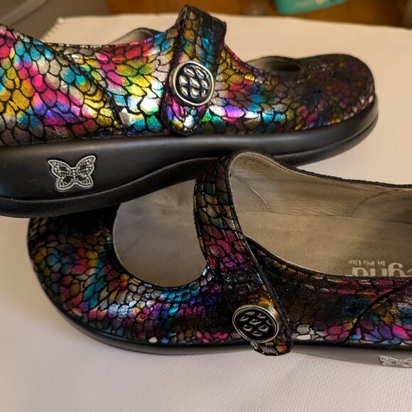 NEW Alegria Kourtney Minnow Rainbow Mary Jane Shoes, size 42 / US women’s 11.5 - Picture 3 of 5